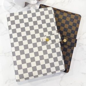WHITE- Checkered Mono Notebook